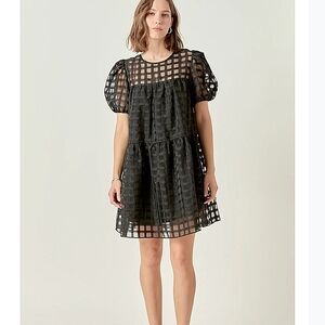 English Factory Organza Baby Doll Dress